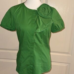 THE LIMITED - Green Button Blouse - Size Small